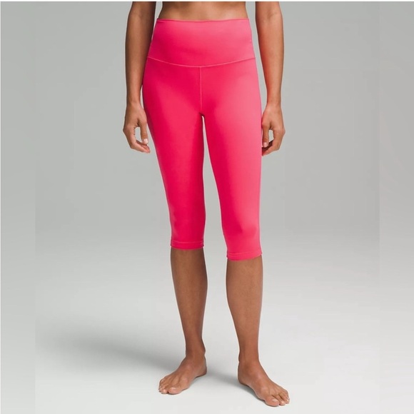 Lululemon Lipgloss Pink Align Crop 17” High Rise Buttery Soft Leggings Sz 6 NWT - Picture 2 of 7